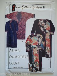 3151 JUNE COLBURN ASIAN QUARTERS REVERSIBLE COAT PATTERN XS-XL